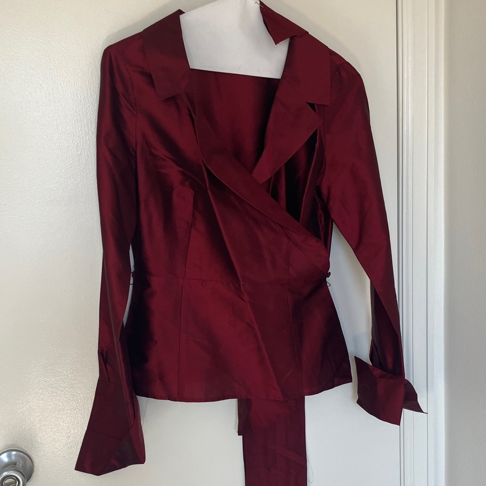 Ann Taylor Burgundy Women's Blouse